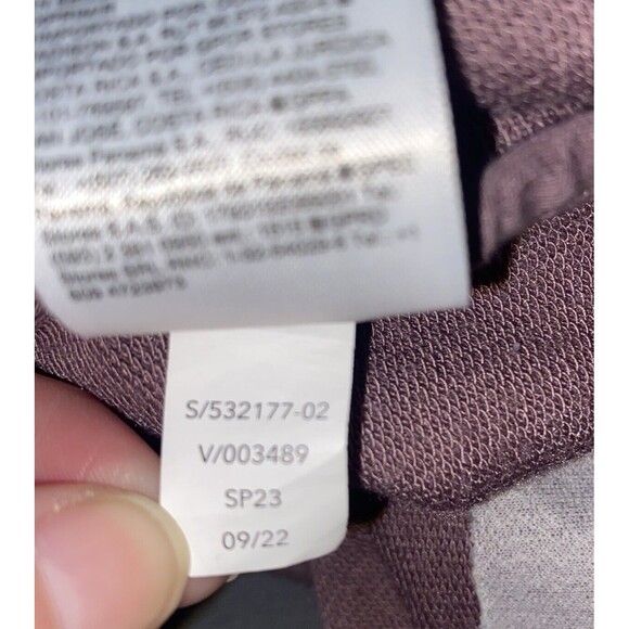 Athleta Top Women’s Size XL Purple Retroterry Wrap Comfy Long Sleeve Tie *read* - Picture 11 of 12